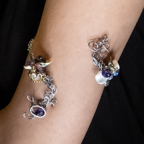Handmade Upper Arm Cuff inspired by a shipwreck 🧜♀️🐚🫧 : Adjustable Armlet - Picture 6 of 7